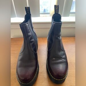 Dr. Martens burgundy Leather Boots